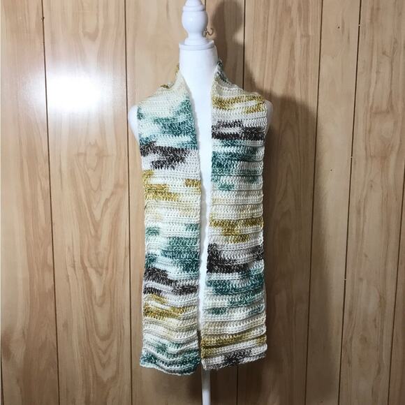 NWT Multicolor Handmade Crocheted Scarf by Dawny - Picture 1 of 3